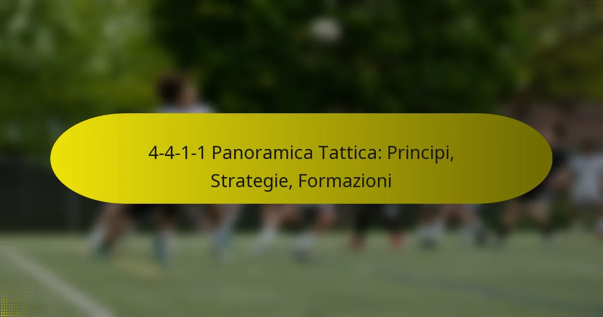 4-4-1-1 Panoramica Tattica: Principi, Strategie, Formazioni